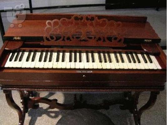 Lovely Pre-Civil War Era George A. Prince Melodeon In Solid Walnut Cabinet